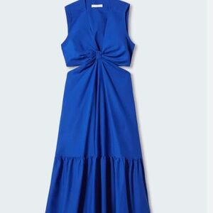 Mango knot front cutout maxi dress